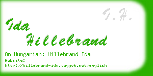 ida hillebrand business card